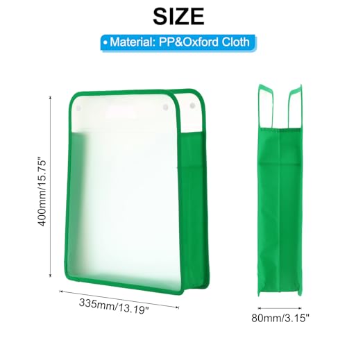 Image of PATIKIL Scrapbook Paper Storage Organizer, Rectangular Scrapbook Organizer for 12x12 inch Sheet Paper Vinyl Storage with Handle for Scrapbook File Vinyl Paper Card Stock, Green
