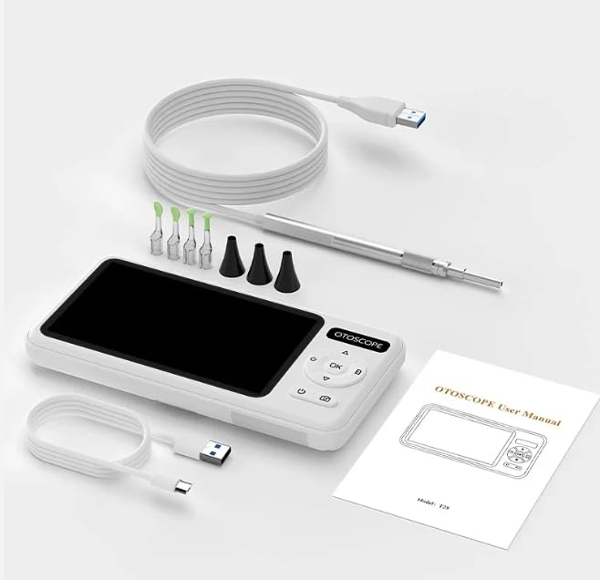 QiudanTimes HD Camera Endoscope HD1080P Ear Cleaner Screen Otoscope Digital Endoscope 4.3 inch HD Screen Camera Digital Ear Monitor Earpick(4.5'-3.9mm)