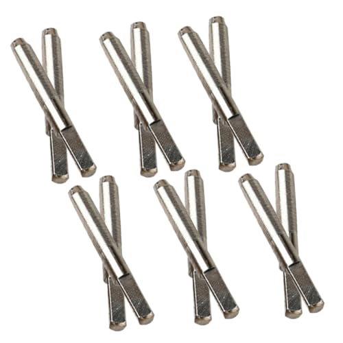 Abaodam 紐12本 固定紐柱 リラ楽器 リラチューニングピン リラハープパート ミュージカル 無線 多機能 リラハープペグ プロの竪琴ハープパート ハープの固定 楽器部 金属 Silver