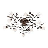 Produktinformationen: H 130 x B 780 x L 780 mm. Das Leuchtmittel ist exklusiv erwerblich. Die Deckenlampe ist mit 10 x G9-Fassung ausgestattet.