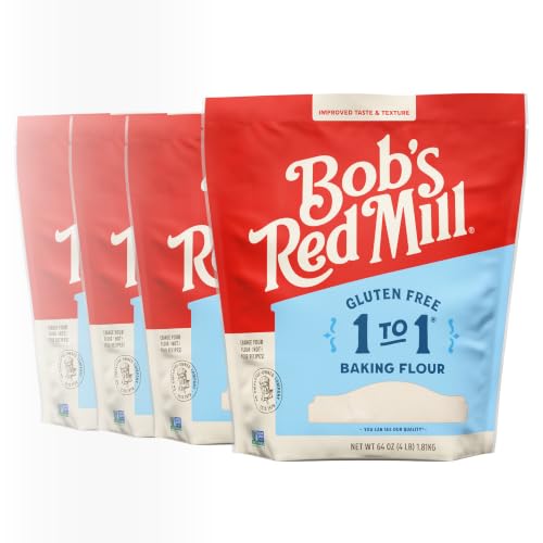 Bob's Red Mill Gluten Free 1 to 1 Baking Flour, 64oz (4 Pack)