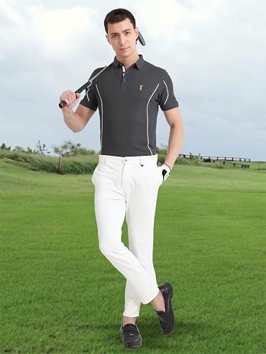 Image of STELLERS Men's Polo T-Shirt | Feather Touch Feel | Odour Resistant | Wrinkle Free | Quick Dry | Stretchable | Lightweight | Anti-Static | UV Resistance | Anti-Microbial