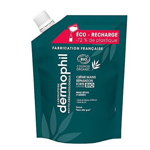 Dermophil Indien Crème Mains Réparation Forte Bio Éco-Recharge 200 ml