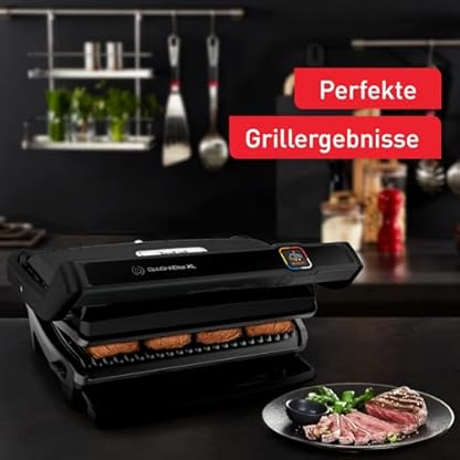 Tefal OptiGrill Elite XL Kontaktgrill, automatische Garzeitanpassung, perfekte Ergebnisse, 16 Programme, digitales Display mit Garstufenanzeige, abnehmbare XL-Platten, Elektrogrill, schwarz, GC760812 – Bild 3