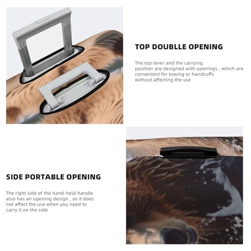 Bear Running Print Luggage Suitcase Covers Elastic Washable Luggage Protector Luggage Covers For Suitcase 5