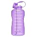 BuildLife Motivational 64OZ Water Bottle with Unique Timeline/Measurements/Goal Marked Times for Measuring Your Daily Intake BPA Free(64OZ,Purple)