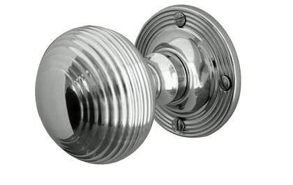 Jedo Reeded Mortice Door Knob - Polished Chrome