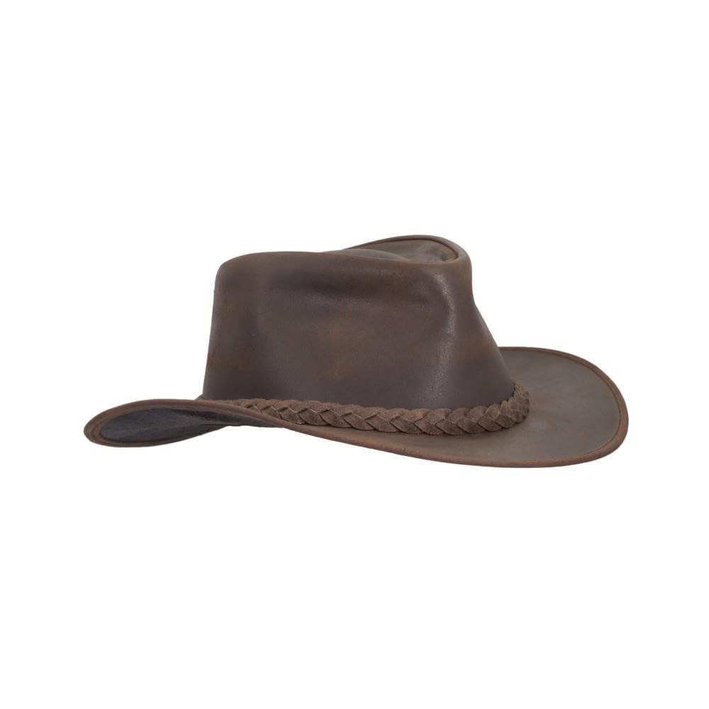 Walker and HawkesWeathered - Sombrero de Vaquero de Estilo clásico - Cuero Vacuno