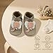 Basrakids Baby Shoes Leather Moccasins Baby Girls Boys Slippers-Soft Sole Non-Skid Lightweight Infant Toddler First Walking Shoes(M, Beige + Elephant)