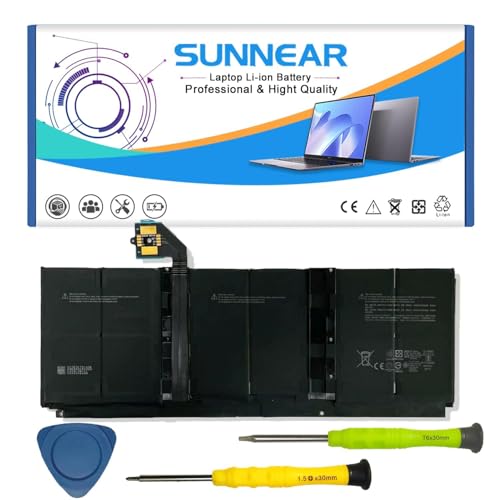 SUNNEAR G3HTA052H DYNT02 Replacement Battery Compatible with Microsoft Surface Laptop 3 1867 1868 13.5” G3HTA053H G3HTA057H G3HTA058H with Tools 7.58V 6041mAh 45.8Wh