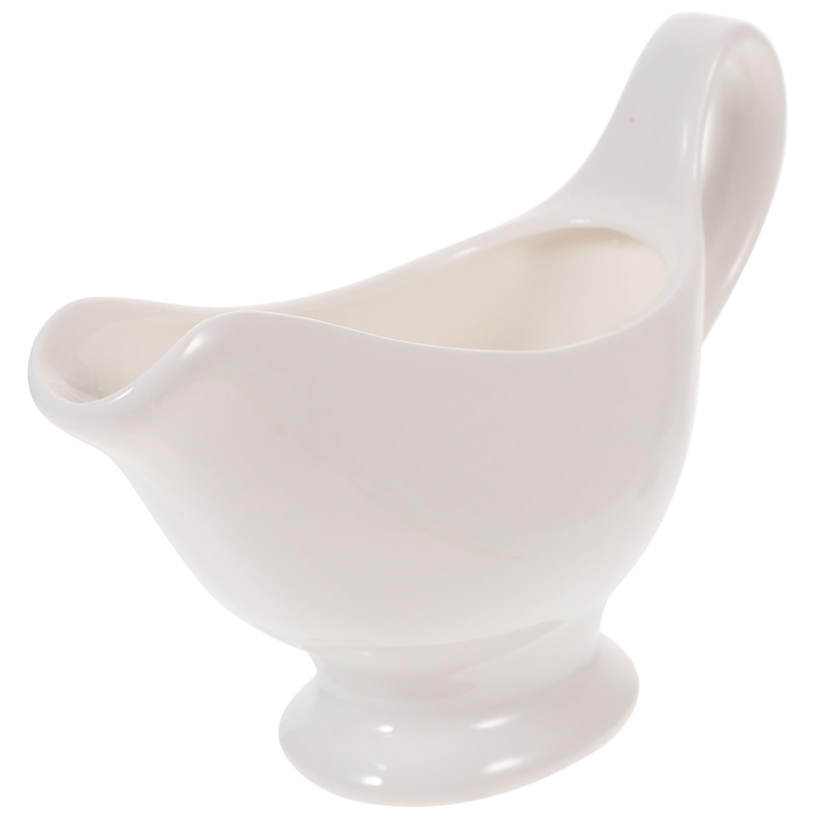 Garneck 1pc Sauce Pot Vintage Silver Gravy Boat Restaurant Sauce Jug Gravy Pourer Syrup Pitcher Bucket Dishes Kitchen Supplies Gravy Jug Sauce Container Gravy Bowl Mini White Ceramics