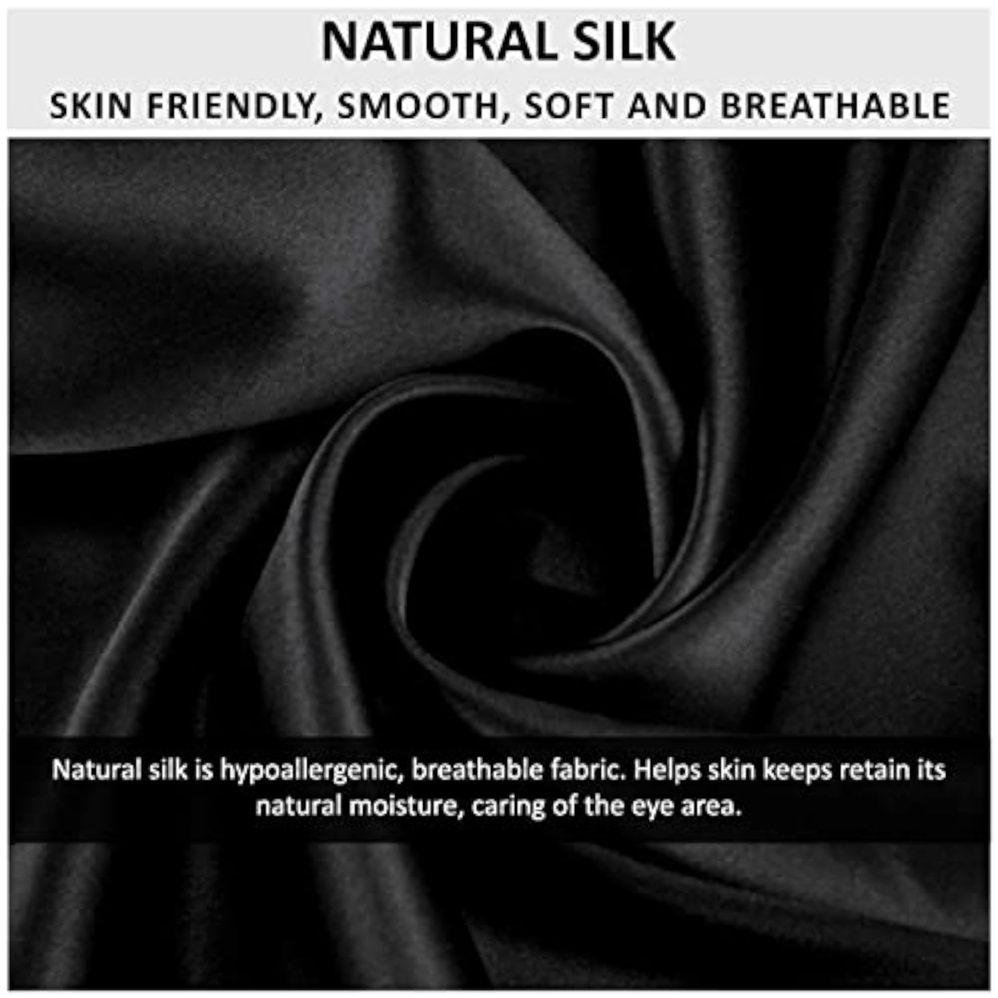 Natural Silk Eye Shade Mask for Insomnia & Meditation