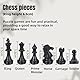 32 Schachfiguren Ohne Brett, Schachfiguren Set, International Standard Schachspiel, mit Königen Königinnen Ritter, für Kinder Teenager Erwachsene, König Hoch 65 mm, Kunststoff Schw/Weiss, Puzzlespiele