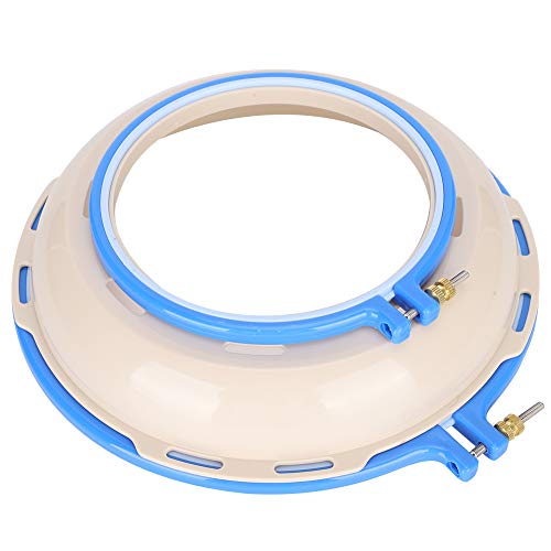 Cerceaux de broderie en plastique avec support, lot de 2 cadres ronds de 25cm et 16.5cm