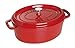 STAUB Cocotte Casseruola Ovale, Ghisa, Rosso Ciliegia, 31 cm