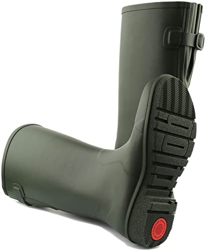 Fitflop Wonderwelly Tall, Botas De Lluvia Mujer, Verde (Deep Green), 40 Eu