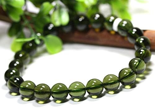 8.5㎜モルダバイトブレスレット（鑑別書付） 石流通センター 高品質 ブレスレット モルダバイト (約8.5〜9mm) (鑑別