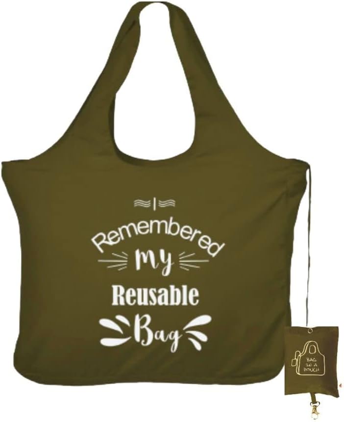 IVILLAGE Reusable and Foldable Fabric Tote Bags for Travel,Yoga, Gym, Sports and Fitness Enthusiasts | Designer Shopping Bag | Compact, Lightweight and Eco-friendly - 12Kg Capacity