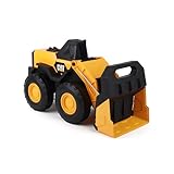 Cat Construction Toys, Steel Wheel Loader 16” - Real Steel Body, Working Arm & Bucket, Oversize All-Terrain Wheels, Heavy-Duty Construction Vehicle for Indoor/Outdoor Play, Kids Ages 3 +