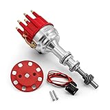 Speedmaster PCE376.1225.01 Compatible with Ford 351W Windsor 8020 Series Pro Billet Ready to Run Distributor [Red]