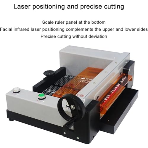 Cortador de papel eléctrico resistente y automático, guillotina para cartulina, cuero, PVC, capacidad de 400 hojas, ancho de corte de 12 pulgadas