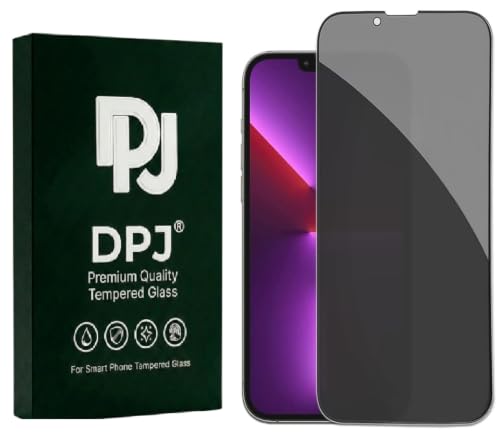 Image of DPJ Privacy Tempered Glass Screen Protector Compatible For iPhone 13 Pro Max /iPhone 14 Plus (6.7 Inches) With Edge To Edge Coverage [Pack of 1] [Privacy]