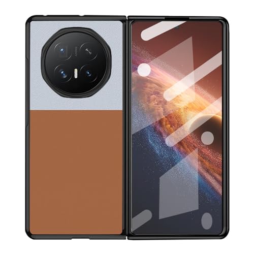 Housse de téléphone ultra fine Honor Magic V6, étui en cuir kaki pour vos déplacements