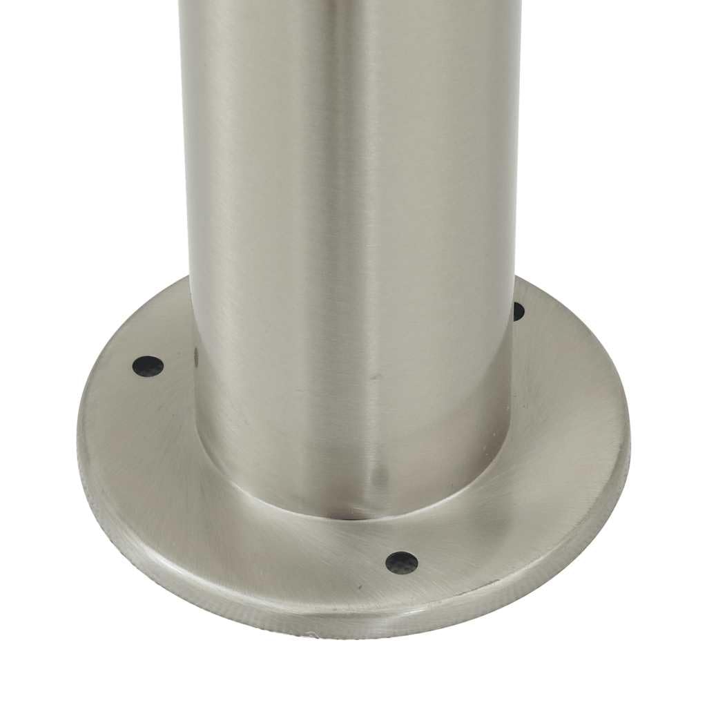 Lampy słupkowe ze stali nierdzewnej z ochroną IP44, 3 sztuki, wysokość 120 cm, z gniazdkiem, do użytku na zewnątrz, na taras, do ogrodu, oświetlenie drogi, trwałe, nowoczesne, stojące