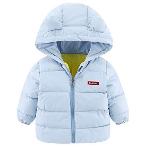 Jaqueta quente de inverno para bebês meninos e meninas, casaco com capuz acolchoado para bebês menin