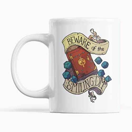 Gift Island Beware of The Smiling Dungeon Master Classic Mug - Dungeons and Dragons Gifts - d&d Mug - DND Gifts for Dungeon Master - DND Gifts & DND Inspired Merch