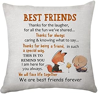 To My Friend Gifts for Women Cushion Covers Pillow Cover for Friends BFF Bestie Friendship Gifts for Birthday Graduation Christmas (066 To My Friend)