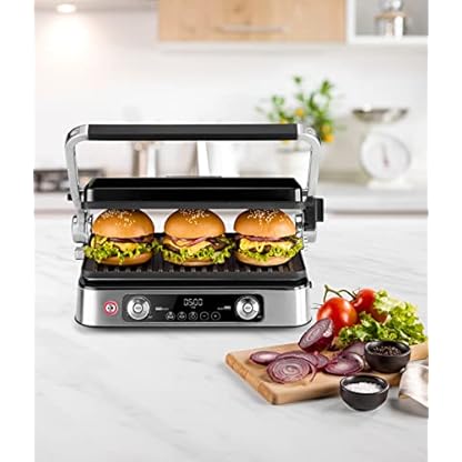 De'Longhi CGH1112D MultiGrill 1100, Elektrogrill mit App, 2 unabhängige Thermostate, elektronische Temperaturkontrolle… – Bild 6