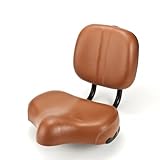 Micargi Bicycle Seat with Backrest, Brown - for Beach Cruiser Lowrider Chopper BMX Bikes