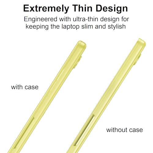 Image of Midkart Matte Finish Case Compatible with MacBook Neo 13 inch 2026 Release Model A3404 A18 Pro Chip Ultra Thin 3 in 1 Kit Exact Fit Fingerprints Resistant Protective Hard Shell Cover, Citrus Clear