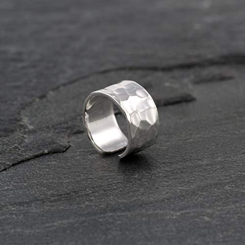 Fake Ear Cuff, Sterling Silver Faux No piercing Ear Wrap Earring, fits Cartilage & Helix, Tribal Style, Adjustable Earcuff, Handmade Boho Jewelry