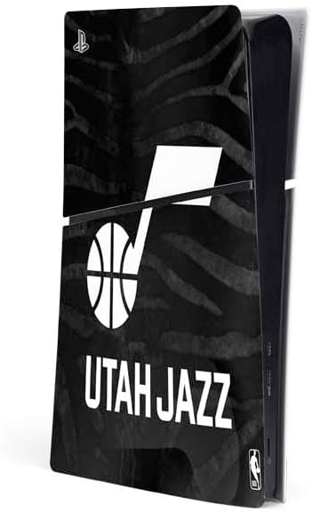 Skinit Decal Gaming Skin Compatible with PS5 Slim Digital Edition Console - Officially Licensed NBA Utah Jazz Black Animal Print Design