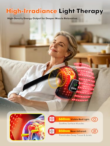 Red Light Therapy Shoulder Massager Heating Pad for Pain Relief 4 Red Light Therapy Shoulder Massager Heating Pad for Pain Relief - Image 4