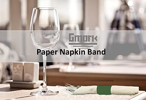Gmark Paper Napkin Band Box Of 2500 (Hunter Green), Paper Napkin Rings Self Adhesive Gm1054 #TOP1