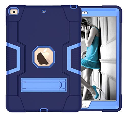 HyFone Case for iPad 9/8/7, 9th/8th/7th Generation 10.2 inch 2021/2020/2019, Heavy Duty Rugged Shockproof Protective Cover, A2602 A2603 A2604 A2605 A2270 A2428 A2429 A2430 A2197 A2198 A2200, Blue