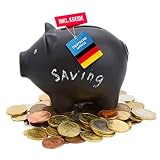 Sparschwein aus Keramik zum Beschriften mit Kreide - Kreidetafel Spardose Sparbüchse (S)