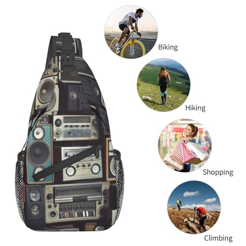 Mochila cruzada de pecho para hombre y mujer, estilo vintage miniatura 6