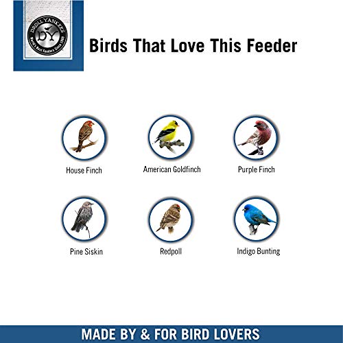 Droll Yankees Onyx Clever Clean And Fill Nyjer Seed Bird Feeder, 24 Inches, 6 Ports, Black #TOP5