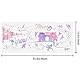 PLIGREAT Bunte Schloss Wandtattoo Rosa Fee Schloss Sterne Wandbilder Aufkleber Never Grow Up Zitate Kinderzimmer Wandkunst Dekor für Mädchen Schlafzimmer Wohnzimmer Spielzimmer