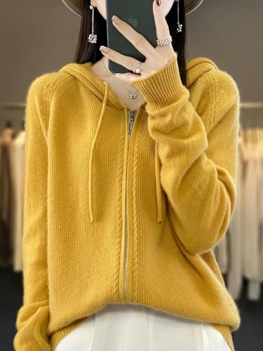 Pull zippé manches longues ample décontracté en tricot M