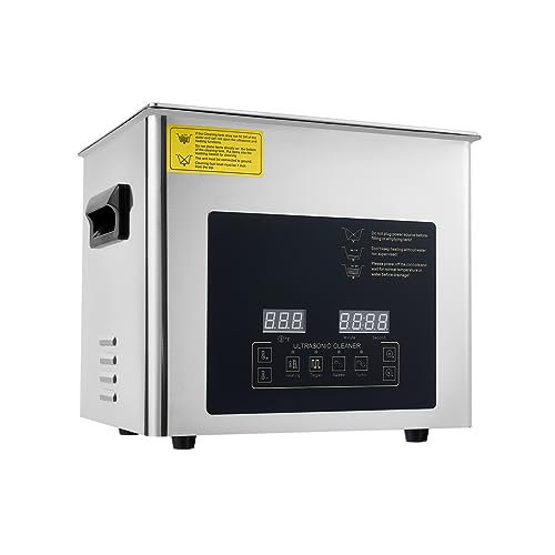 Professional Ultrasonic Cleaner 2.6 Gal 240W, 28K/40KHz Triple Mode with Heater & Timer, 304 Stainless Steel Tank for Jewelry, Glasses, Dental, Tools, Industrial and Home Use