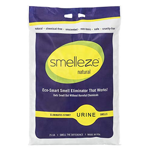 SMELLEZE Natural Urine Smell Eliminator Deodorizer: 25 lb. Granules Eliminate Urine Odor