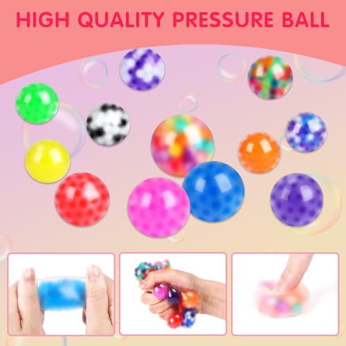 24 Pack Stress Balls, Squishy Ball, Squeeze Balls for Adults, Anti-Anxiety and Fidget Balls to Relax, Party Favors, Birthday Gifts, Goodie Bag Stuffers - Image 5
