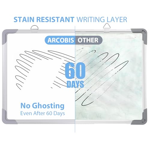 ARCOBIS Small Dry Erase White Board, 12 Inch x 16 Inch Magnetic Hanging Double-Sided Whiteboard for Wall, Portable Mini White Board for Kids Drawing, Kitchen Grocery List, Cubicle  image 5
