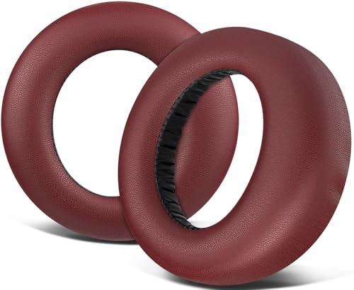 Image of SOULWIT Earpads Cushions Replacement for Sony PlayStation 5 Pulse PS5 3D Wireless Headset, Ear Pads Cushions with Soft Protein Leather, Noise Isolation Foam - PL Burgundy