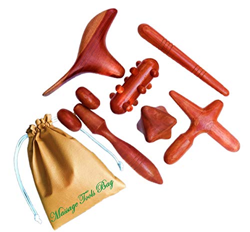 Set 6 Pcs. Reflexology Traditional Thai Massage Wooden Stick Tool Hand Head Foot